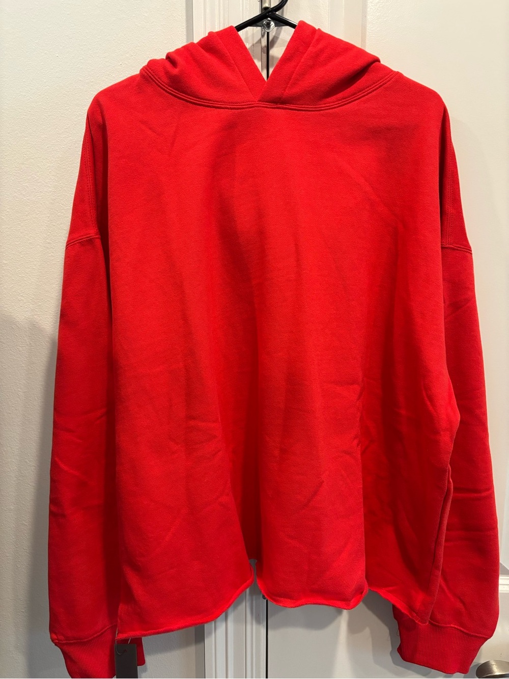 ANANKE Red Heavyweight Cropped Hoodie Size L Brand New Streetwear Boxy